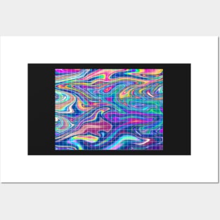 Swirls- Holographic Tiles Posters and Art